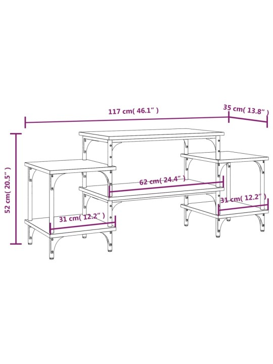 TV skříňka kouřový dub 117 x 35 x 52 cm kompozitní dřevo