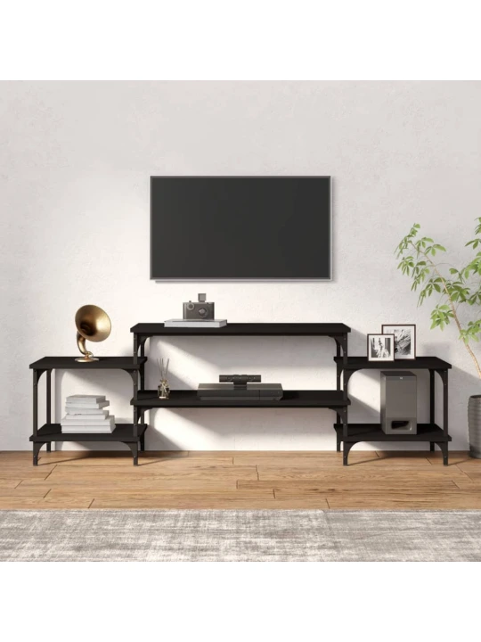 TV skříňka černá 157 x 35 x 52 cm kompozitní dřevo