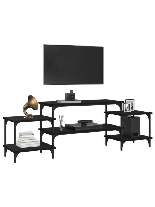 TV skříňka černá 157 x 35 x 52 cm kompozitní dřevo