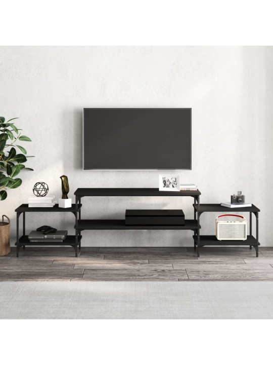 TV skříňka černá 197 x 35 x 52 cm kompozitní dřevo