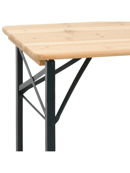 3dílný skládací bistro set masivní jedlové dřevo