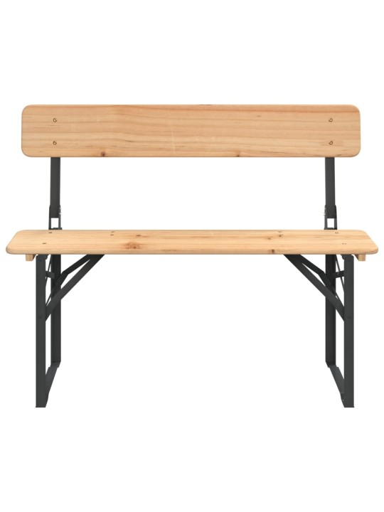 3dílný skládací bistro set masivní jedlové dřevo