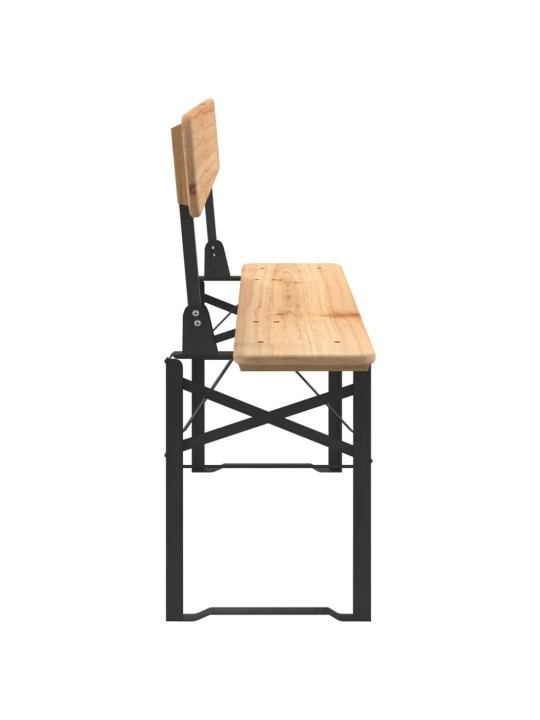 3dílný skládací bistro set masivní jedlové dřevo