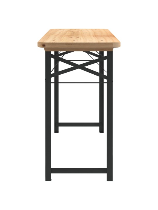 3dílný skládací bistro set masivní jedlové dřevo