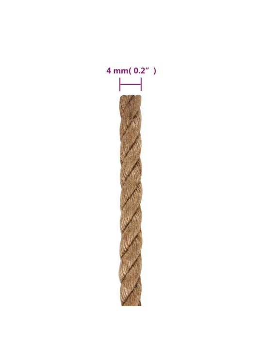 Jutové lano 50 m dlouhé 4 mm silné