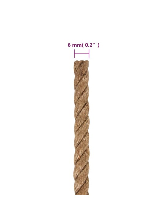 Jutové lano 25 m dlouhé 6 mm silné