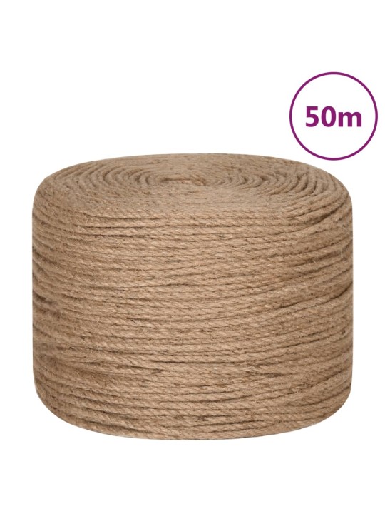 Jutové lano 50 m dlouhé 6 mm silné