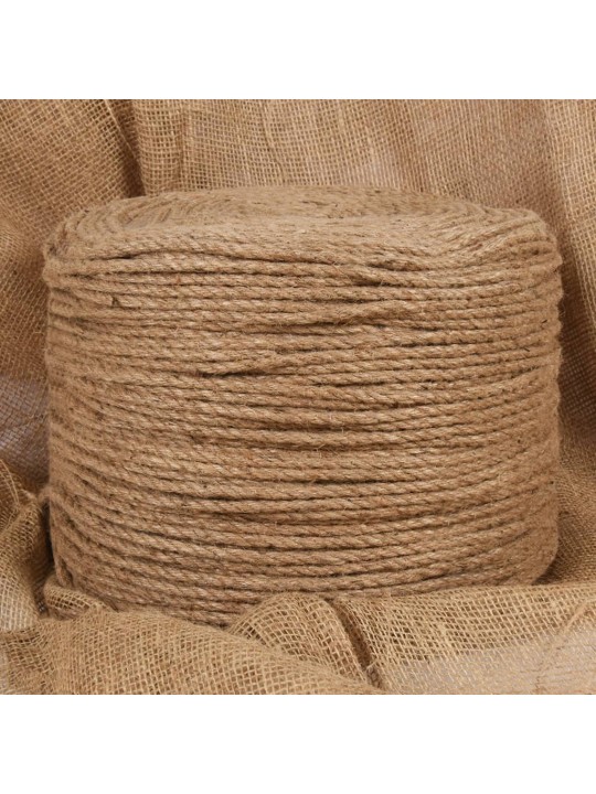 Jutové lano 50 m dlouhé 6 mm silné