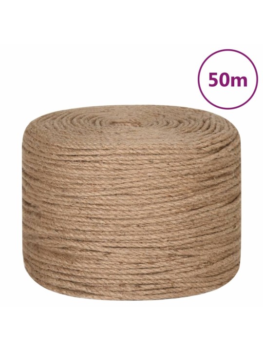 Jutové lano 50 m dlouhé 8 mm silné
