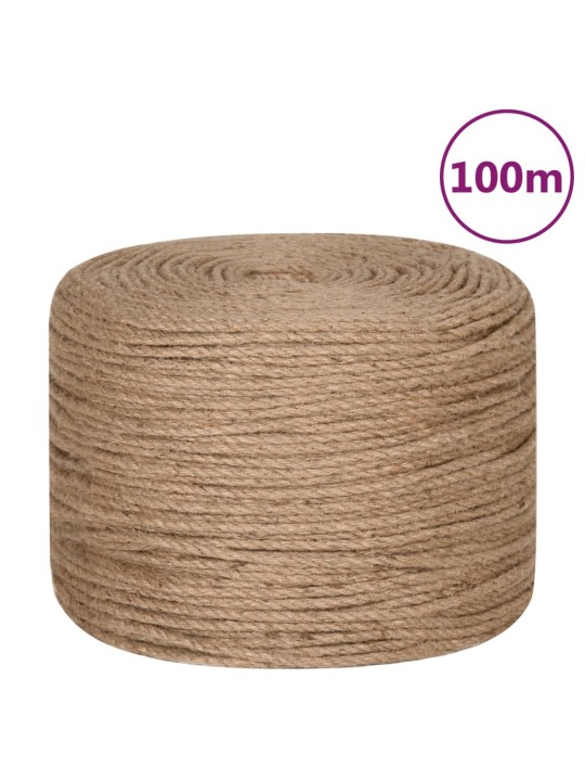 Jutové lano 100 m dlouhé 8 mm silné