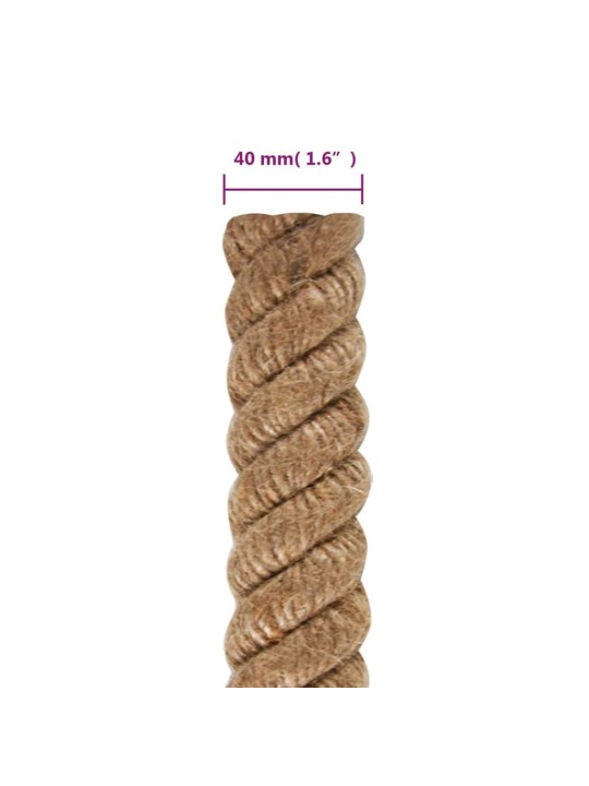 Jutové lano 10 m dlouhé 40 mm silné