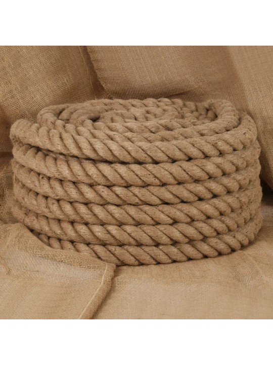 Jutové lano 10 m dlouhé 40 mm silné