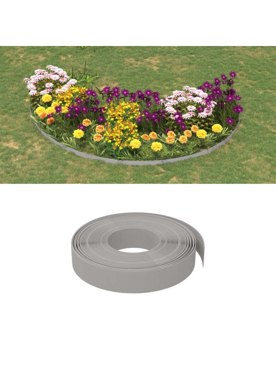 Travní lem šedý 10 m 10 cm polyethylen