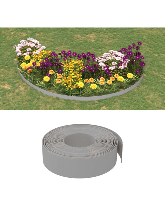 Travní lem šedý 10 m 15 cm polyethylen