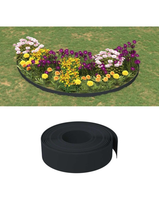 Travní lem černý 10 m 15 cm polyethylen