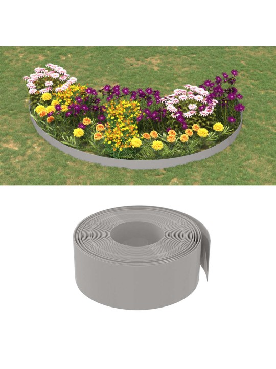 Travní lem šedý 10 m 20 cm polyethylen