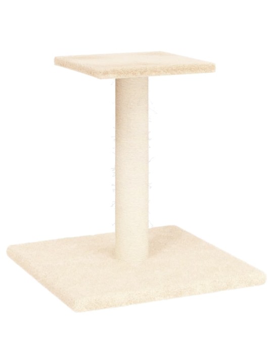 Škrabadlo pro kočky s plošinou krémové 38 cm