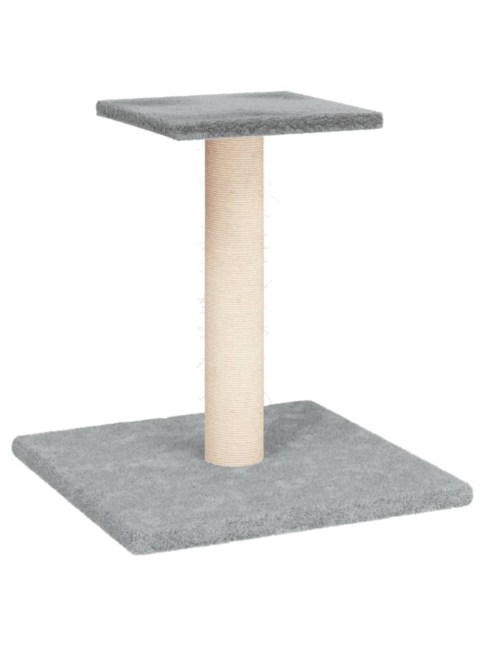 Škrabadlo pro kočky s plošinou světle šedé 38 cm