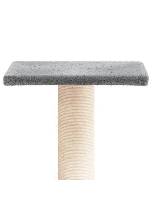 Škrabadlo pro kočky s plošinou světle šedé 38 cm
