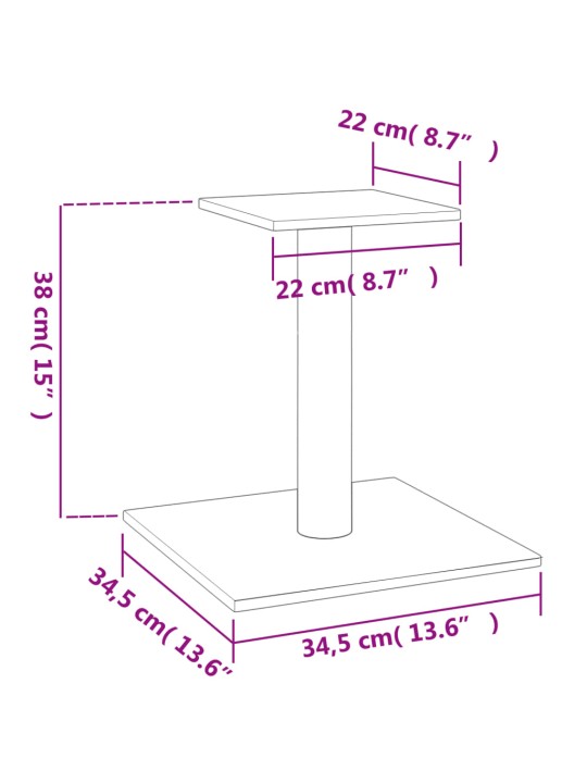 Škrabadlo pro kočky s plošinou tmavě šedé 38 cm
