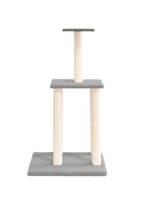 Škrabadlo pro kočky se sisalovými sloupky světle šedé 85,5 cm