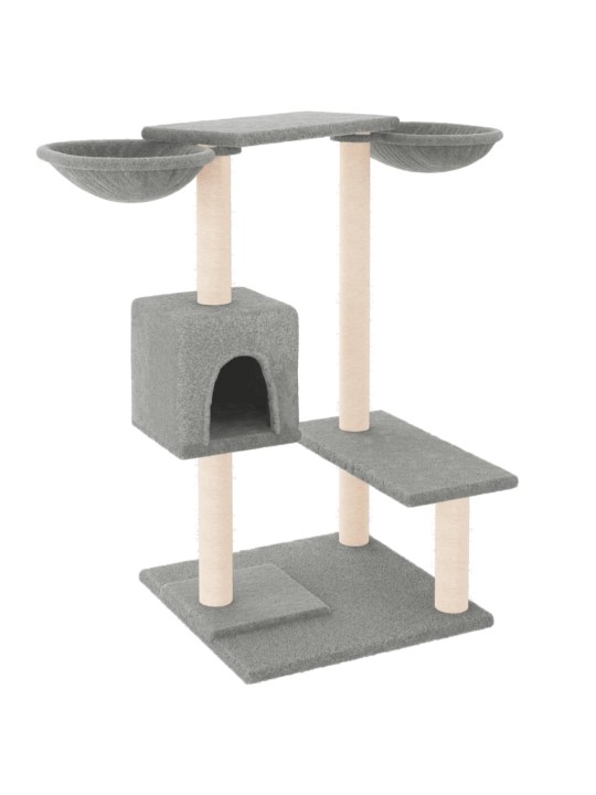 Škrabadlo pro kočky se škrabacími sloupky světle šedé 82 cm