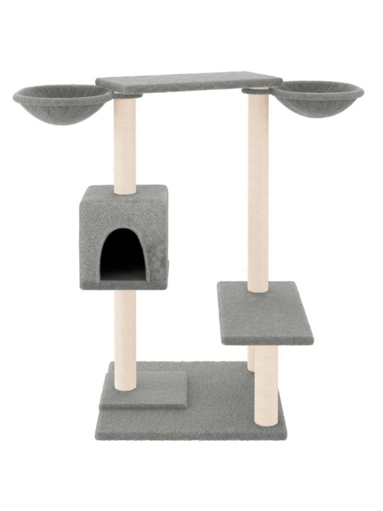 Škrabadlo pro kočky se škrabacími sloupky světle šedé 82 cm