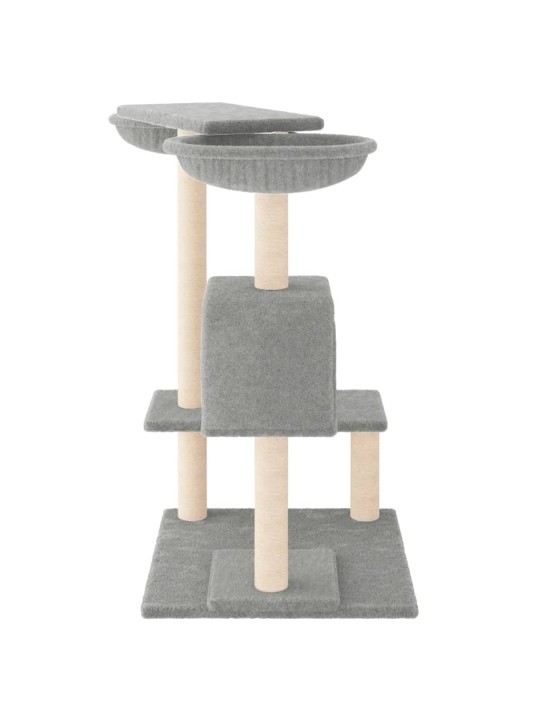 Škrabadlo pro kočky se škrabacími sloupky světle šedé 82 cm