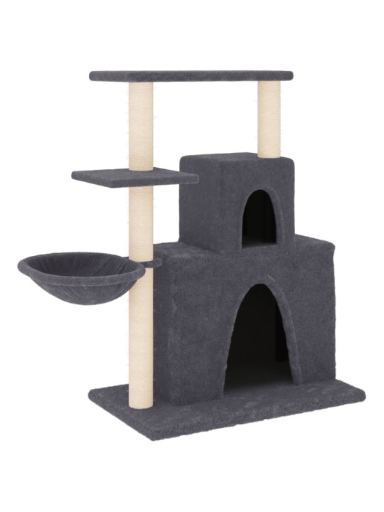 Škrabadlo pro kočky se sisalovými sloupky tmavě šedé 83 cm