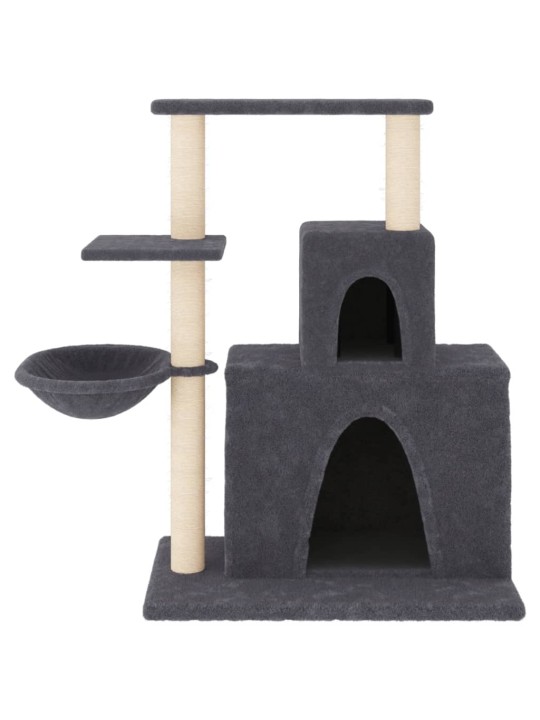 Škrabadlo pro kočky se sisalovými sloupky tmavě šedé 83 cm