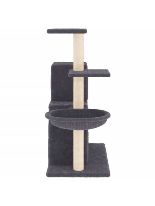 Škrabadlo pro kočky se sisalovými sloupky tmavě šedé 83 cm