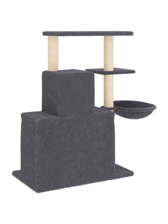Škrabadlo pro kočky se sisalovými sloupky tmavě šedé 83 cm