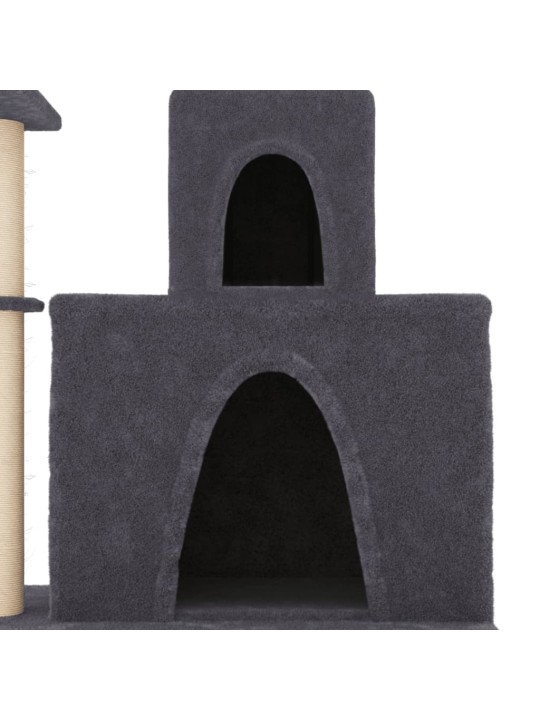 Škrabadlo pro kočky se sisalovými sloupky tmavě šedé 83 cm