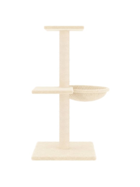 Škrabadlo pro kočky se sisalovými sloupky krémové 72 cm