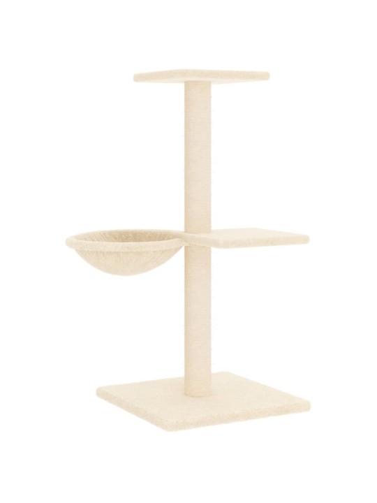 Škrabadlo pro kočky se sisalovými sloupky krémové 72 cm