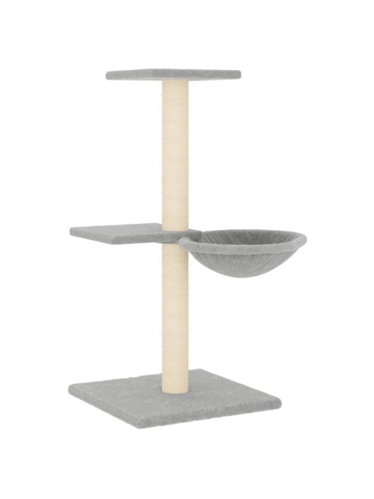 Škrabadlo pro kočky se sisalovými sloupky světle šedé 72 cm