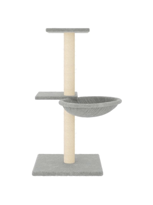 Škrabadlo pro kočky se sisalovými sloupky světle šedé 72 cm