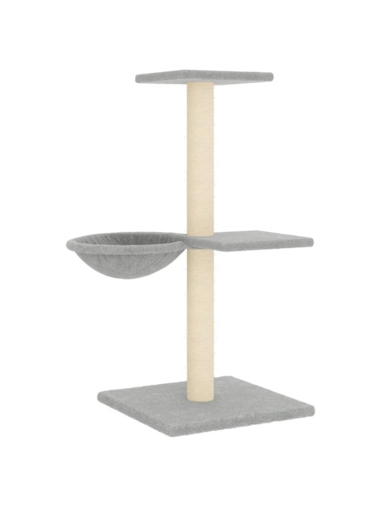 Škrabadlo pro kočky se sisalovými sloupky světle šedé 72 cm