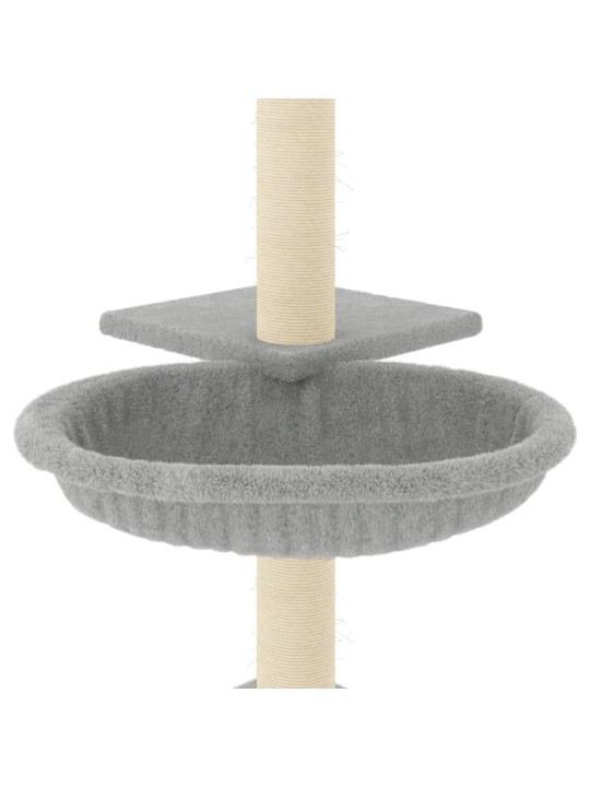 Škrabadlo pro kočky se sisalovými sloupky světle šedé 72 cm
