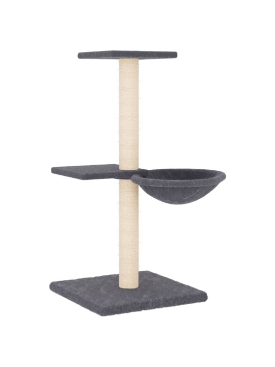 Škrabadlo pro kočky se sisalovými sloupky tmavě šedé 72 cm