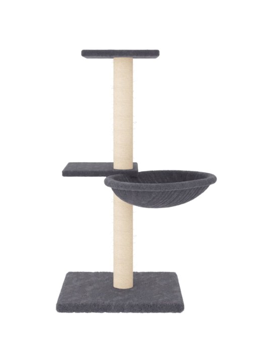 Škrabadlo pro kočky se sisalovými sloupky tmavě šedé 72 cm