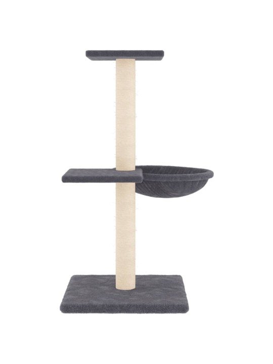 Škrabadlo pro kočky se sisalovými sloupky tmavě šedé 72 cm