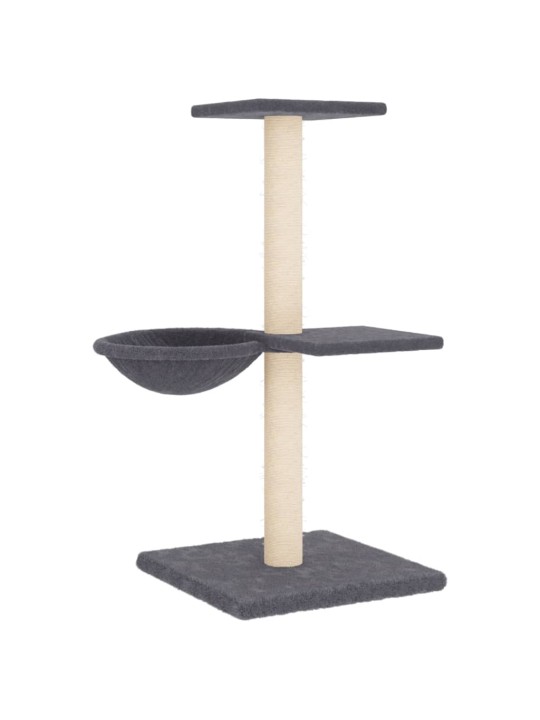 Škrabadlo pro kočky se sisalovými sloupky tmavě šedé 72 cm