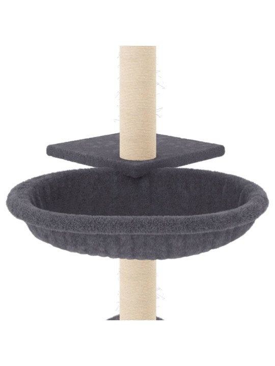 Škrabadlo pro kočky se sisalovými sloupky tmavě šedé 72 cm