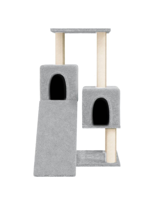 Škrabadlo pro kočky se sisalovými sloupky světle šedé 82 cm