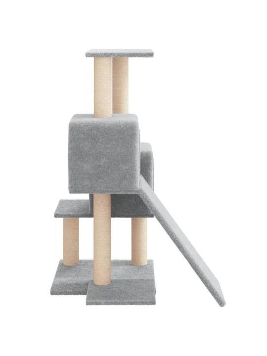 Škrabadlo pro kočky se sisalovými sloupky světle šedé 82 cm
