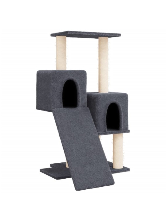 Škrabadlo pro kočky se sisalovými sloupky tmavě šedé 82 cm