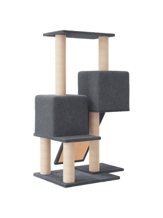 Škrabadlo pro kočky se sisalovými sloupky tmavě šedé 82 cm