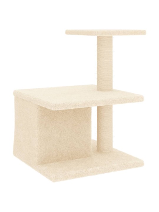Škrabadlo pro kočky se sisalovými sloupky krémové 48 cm