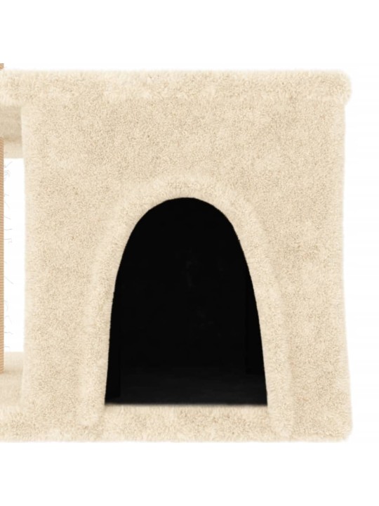 Škrabadlo pro kočky se sisalovými sloupky krémové 48 cm